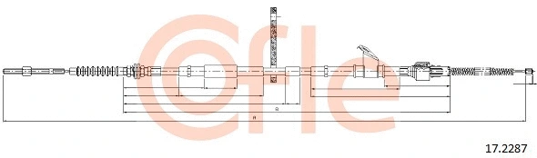 92.17.2287 COFLE Тросик, cтояночный тормоз (фото 1)
