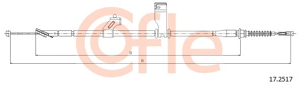 92.17.2517 COFLE Тросик, cтояночный тормоз (фото 1)