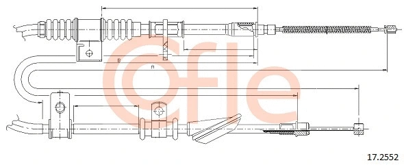 92.17.2552 COFLE Тросик, cтояночный тормоз (фото 1)