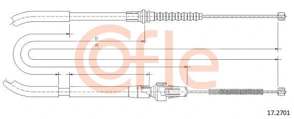 92.17.2701 COFLE Тросик, cтояночный тормоз (фото 1)