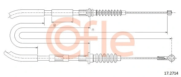 92.17.2714 COFLE Тросик, cтояночный тормоз (фото 1)