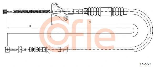 92.17.2723 COFLE Тросик, cтояночный тормоз (фото 1)