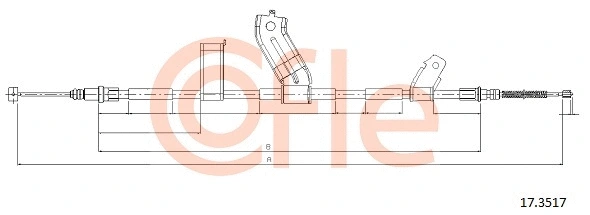 92.17.3517 COFLE Тросик, cтояночный тормоз (фото 1)