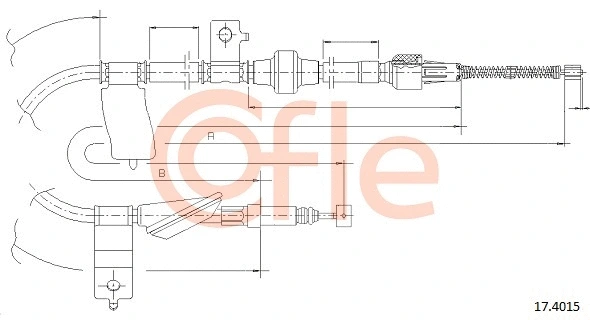 92.17.4015 COFLE Тросик, cтояночный тормоз (фото 1)