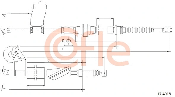 92.17.4018 COFLE Тросик, cтояночный тормоз (фото 1)