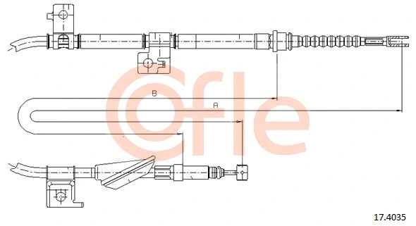 92.17.4035 COFLE Тросик, cтояночный тормоз (фото 1)