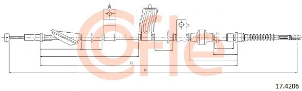 92.17.4206 COFLE Тросик, cтояночный тормоз (фото 1)