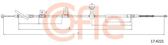 92.17.4221 COFLE Тросик, cтояночный тормоз (фото 1)