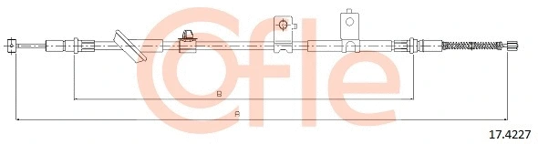 92.17.4227 COFLE Тросик, cтояночный тормоз (фото 1)