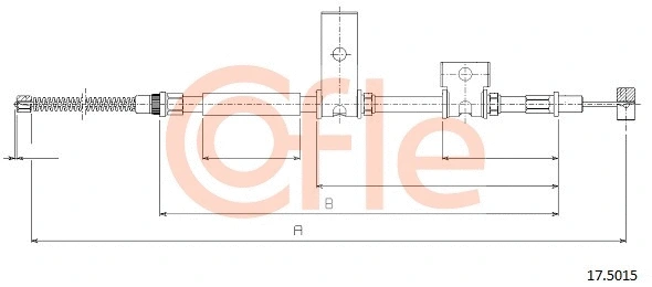 92.17.5015 COFLE Тросик, cтояночный тормоз (фото 1)