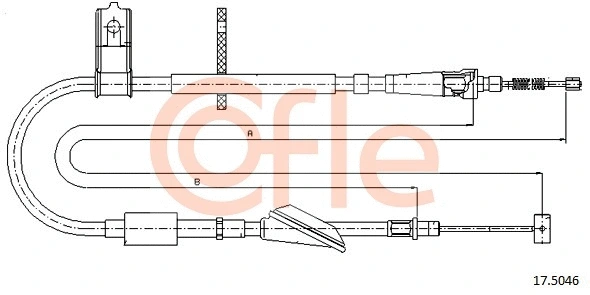 92.17.5046 COFLE Тросик, cтояночный тормоз (фото 1)