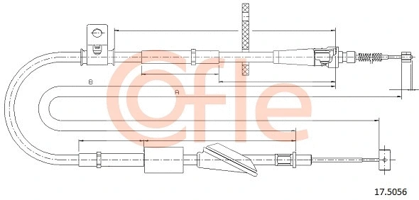 92.17.5056 COFLE Тросик, cтояночный тормоз (фото 1)