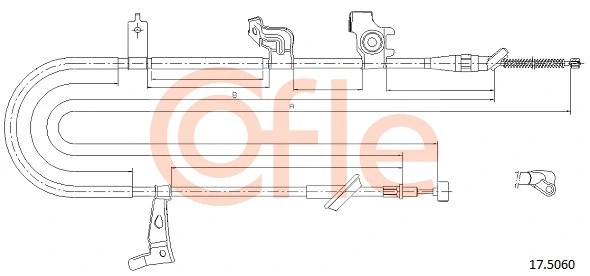 92.17.5060 COFLE Тросик, cтояночный тормоз (фото 1)