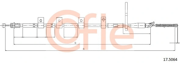 92.17.5064 COFLE Тросик, cтояночный тормоз (фото 1)
