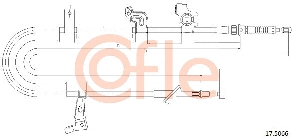 92.17.5066 COFLE Тросик, cтояночный тормоз (фото 1)
