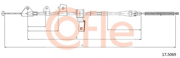 92.17.5069 COFLE Тросик, cтояночный тормоз (фото 1)