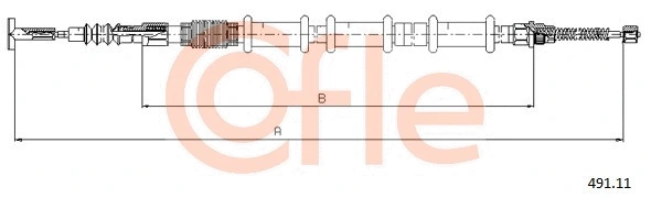 92.491.11 COFLE Тросик, cтояночный тормоз (фото 1)