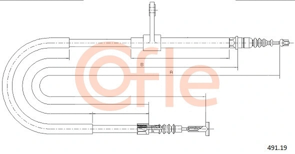 92.491.19 COFLE Тросик, cтояночный тормоз (фото 1)