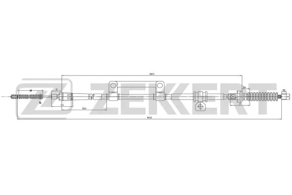 BZ-1004 ZEKKERT Тросик, cтояночный тормоз (фото 1)