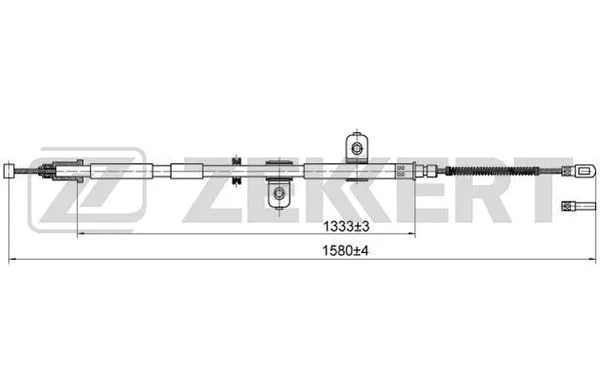 BZ-1037 ZEKKERT Тросик, cтояночный тормоз (фото 1)