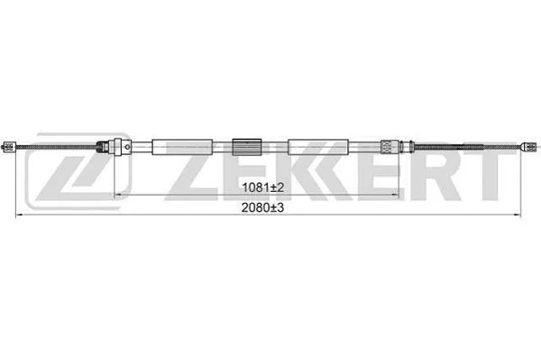 BZ-1062 ZEKKERT Тросик, cтояночный тормоз (фото 1)
