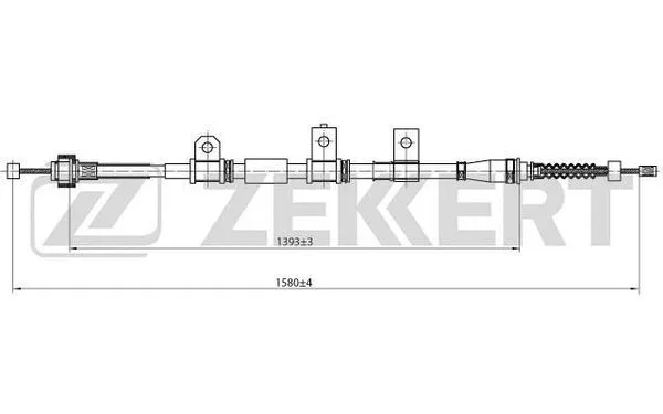 BZ-1068 ZEKKERT Тросик, cтояночный тормоз (фото 1)