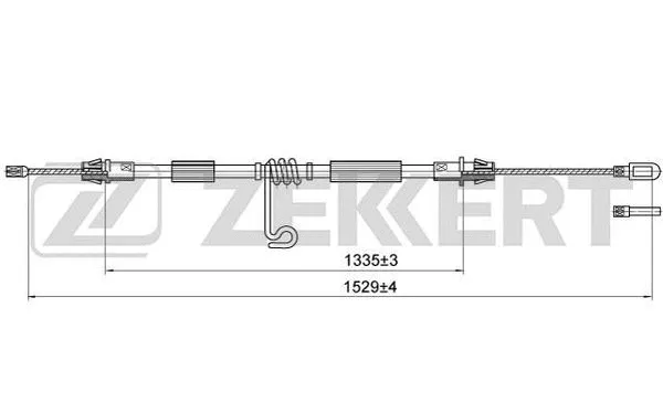 BZ-1077 ZEKKERT Тросик, cтояночный тормоз (фото 1)
