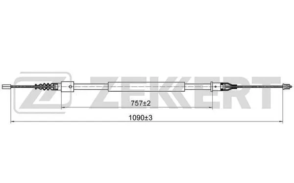 BZ-1139 ZEKKERT Тросик, cтояночный тормоз (фото 1)