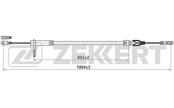 BZ-1181 ZEKKERT Тросик, cтояночный тормоз (фото 1)