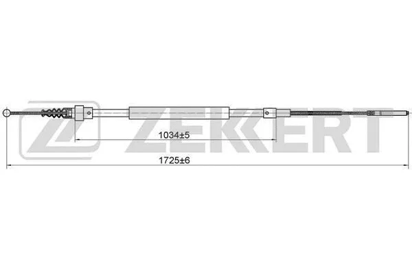 BZ-1215 ZEKKERT Тросик, cтояночный тормоз (фото 1)