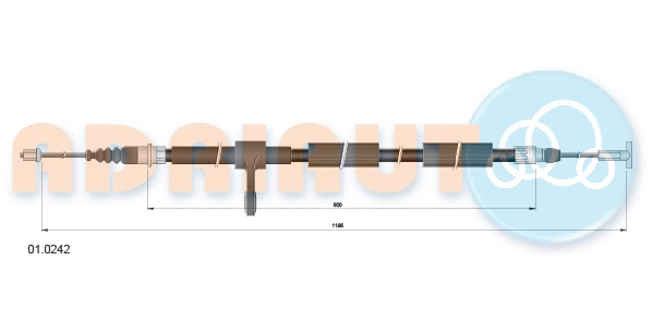 01.0242 ADRIAUTO Тросик, cтояночный тормоз (фото 1)