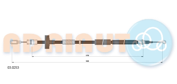 03.0253 ADRIAUTO Тросик, cтояночный тормоз (фото 1)