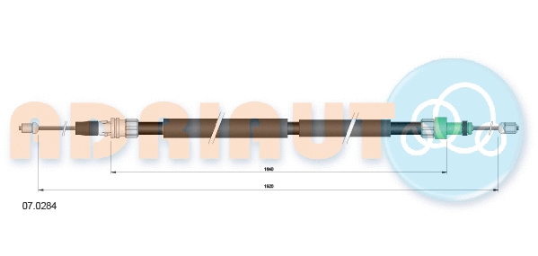 07.0284 ADRIAUTO Тросик, cтояночный тормоз (фото 1)