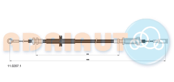 11.0207.1 ADRIAUTO Тросик, cтояночный тормоз (фото 1)
