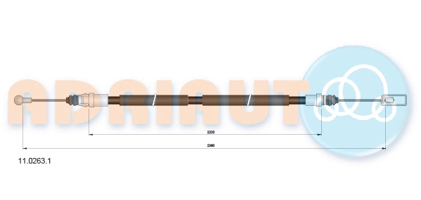 11.0263.1 ADRIAUTO Тросик, cтояночный тормоз (фото 1)