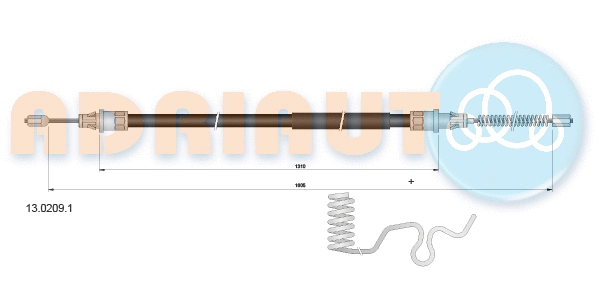 13.0209.1 ADRIAUTO Тросик, cтояночный тормоз (фото 1)