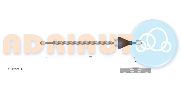 13.0221.1 ADRIAUTO Тросик, cтояночный тормоз (фото 1)