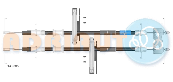 13.0295 ADRIAUTO Тросик, cтояночный тормоз (фото 1)