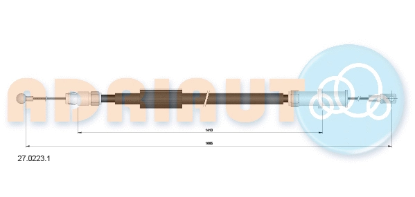 27.0223.1 ADRIAUTO Тросик, cтояночный тормоз (фото 1)