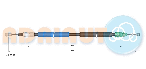 41.0227.1 ADRIAUTO Тросик, cтояночный тормоз (фото 1)
