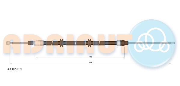 41.0293.1 ADRIAUTO Тросик, cтояночный тормоз (фото 1)