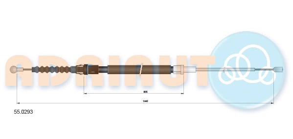 55.0293 ADRIAUTO Тросик, cтояночный тормоз (фото 1)