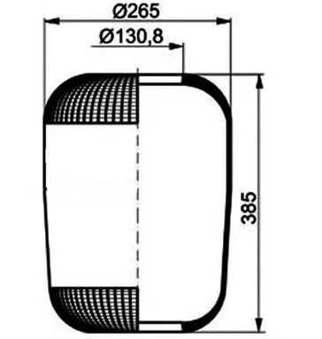 084.030-10A PE AUTOMOTIVE Кожух пневматической рессоры (фото 1)