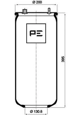 084.064-71A PE AUTOMOTIVE Кожух пневматической рессоры (фото 1)
