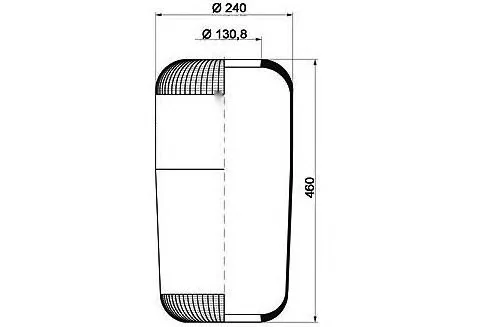 084.076-10A PE AUTOMOTIVE Кожух пневматической рессоры (фото 1)