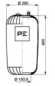 084.271-73A PE AUTOMOTIVE Кожух пневматической рессоры (фото 1)