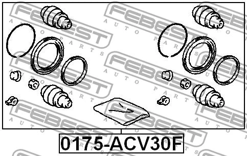 0175-ACV30F FEBEST Ремкомплект, тормозной суппорт (фото 2)
