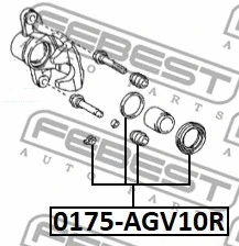 0175-AGV10R FEBEST Ремкомплект, тормозной суппорт (фото 1)