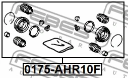 0175-AHR10F FEBEST Ремкомплект, тормозной суппорт (фото 2)