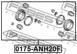 0175-ANH20F FEBEST Ремкомплект, тормозной суппорт (фото 2)